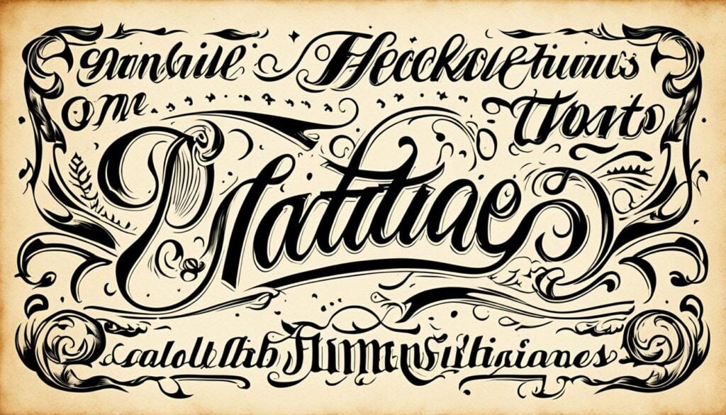 vintage tattoo fonts