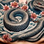 craftsmanship of Japanese snake tattoos