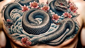 craftsmanship of Japanese snake tattoos