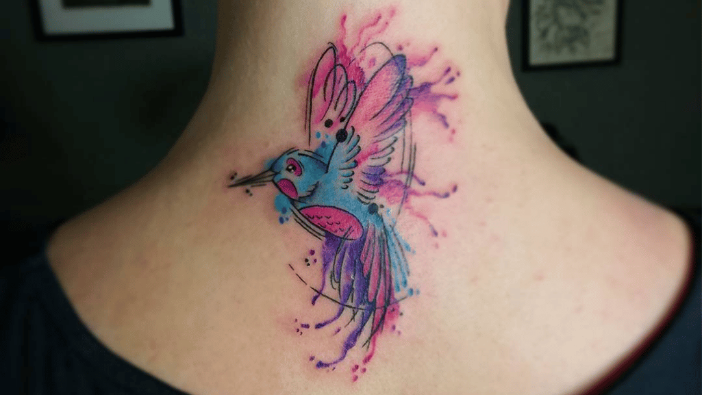 Hummingbird Feather Tattoo