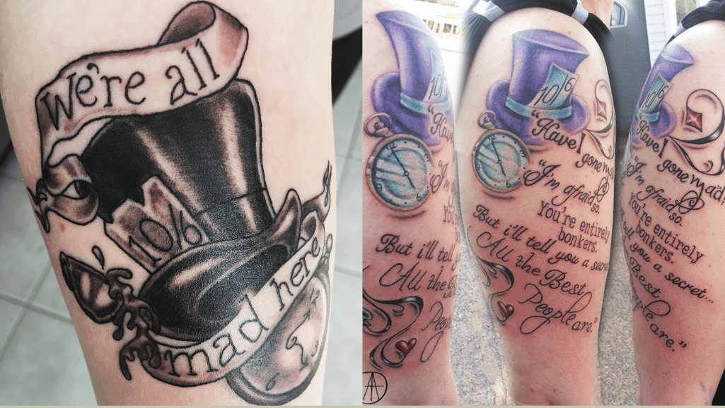 Were All Mad Here tattoo 1