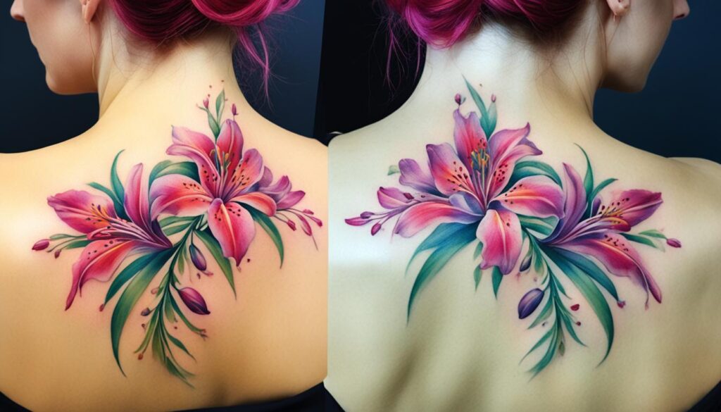 Alstroemeria tattoo placement