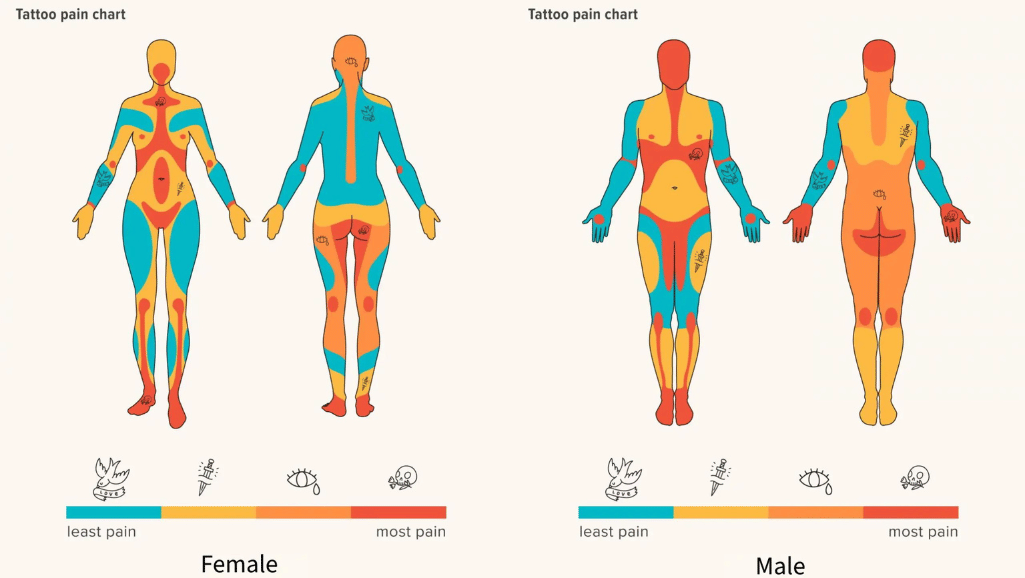 Bicep tattoo pain level