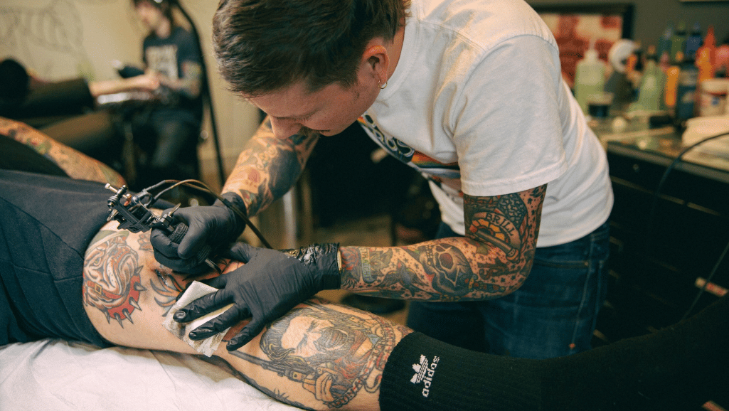 Tattoo healing stages