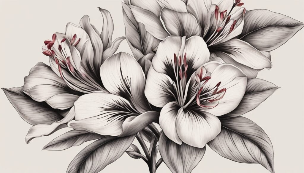 alstroemeria tattoo design