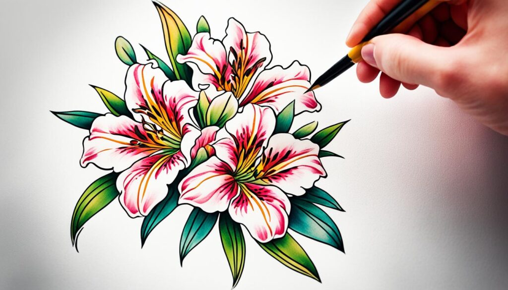 alstroemeria tattoo designs
