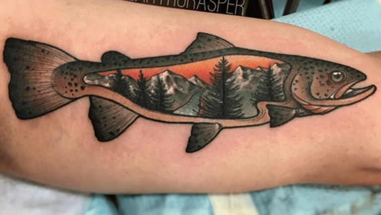Fly Fishing Tattoo Ideas for Angling Enthusiasts 14 fly fishing tattoo