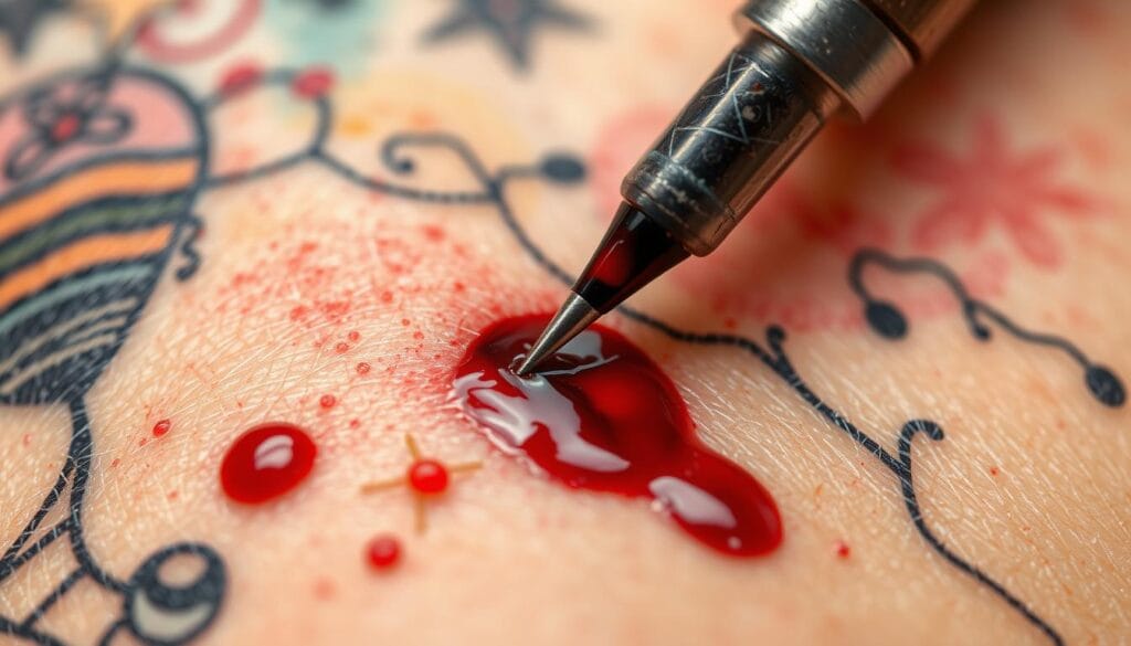 tattoo bleeding causes